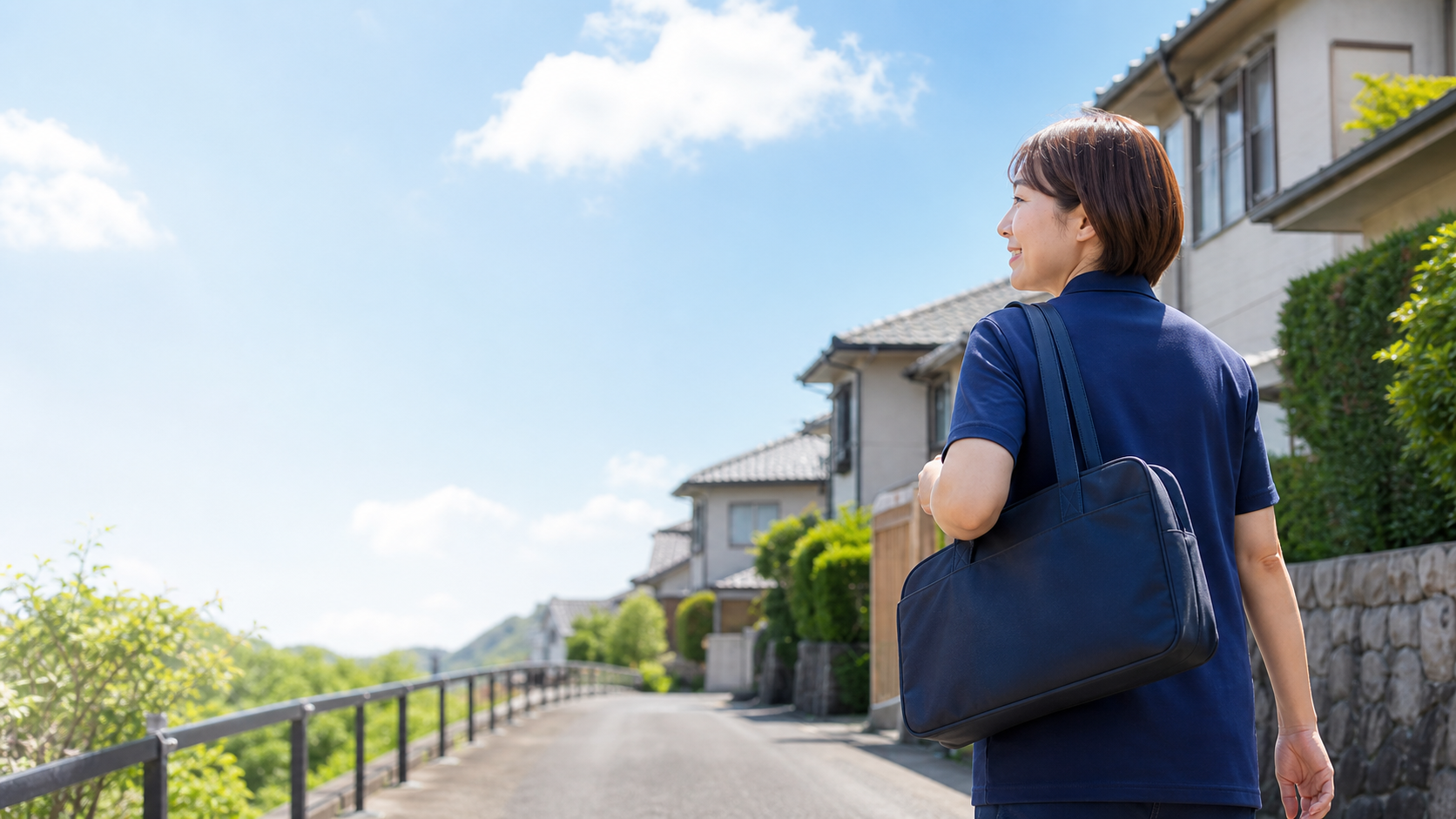 地域へ向かう訪問看護師